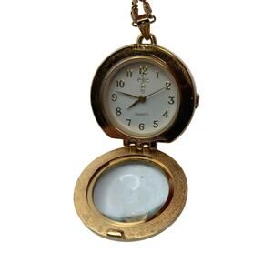 Beautiful Womens Pendant Quartz Watch Cross on Face-New Battery